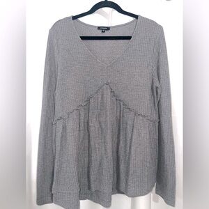 Mittoshop grey thermal babydoll top Large